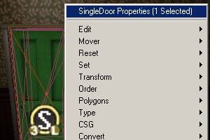 Door Properties Menu Selection